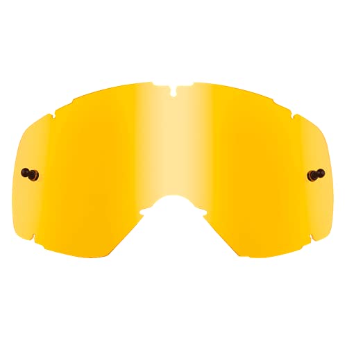 O'NEAL | Części zamienne do gogli motocrossowych | Motocykl Enduro | 100% ochrona przed promieniowaniem UV, gwarantowana widoczność bez mgły | B-30 Zapasowa soczewka dla młodzieży | Żółta | OS