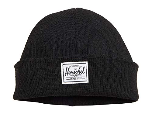 Herschel Baby Beanie 6-18 Months Czapka Unisex - Dorosły, Czarny, Taglia unica, Czapka