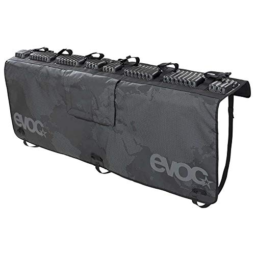 EVOC TAILGATE PAD do transportu rowerów (uchwyt rowerowy, mocowanie do 6 rowerów, dostęp do dźwigni tylnej klapy, ochrona tylnej klapy, rozmiar: XL), kamień, kamień, XL, plecak