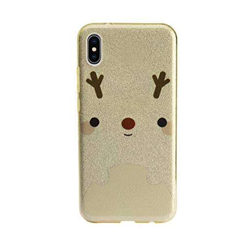 Etui ochronne/etui na telefon iPhone XS/X, TPU, motyw: Renifer Rudolph