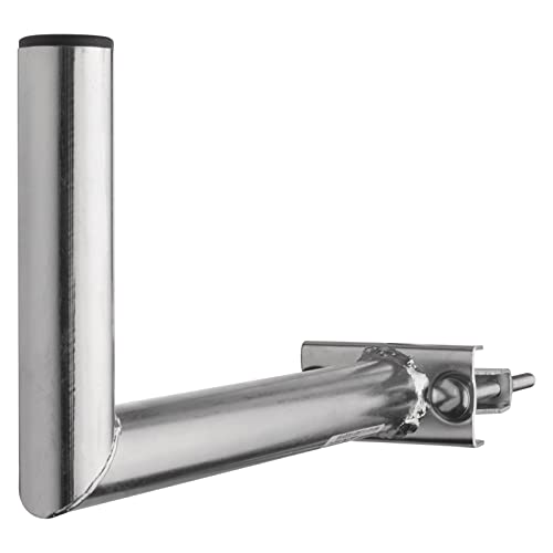 Uniwersalny uchwyt balkonowy do anteny, Średnica rury: 40 mm, Wysokość 150 mm, Odległość od podstawy (ściana): 350 mm.