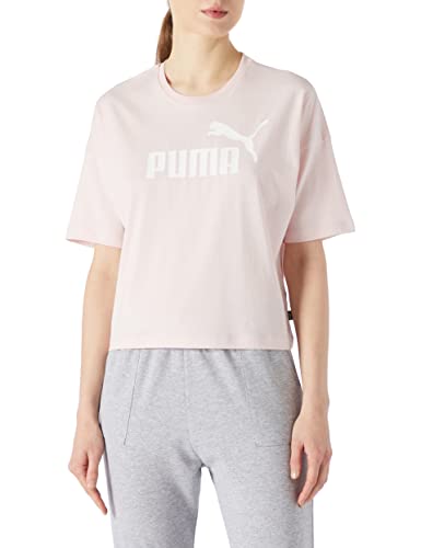 PUMA Ess Cropped Logo Tee Crop Top Kobiety, Różowy, S