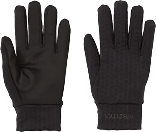 Marmot Męskie rękawiczki Connect Liner Glove, ciepłe i wodoodporne rękawiczki do obsługi ekranów dotykowych, polarowe, wiatroszczelne rękawiczki, czarne, S