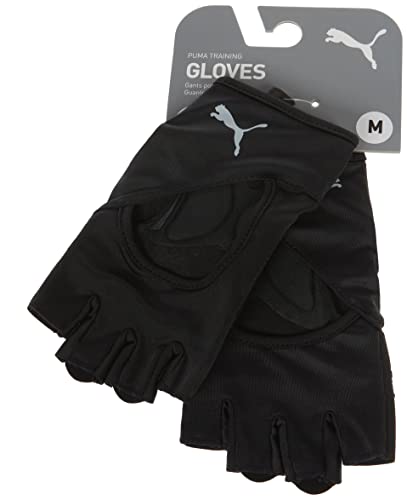PUMA Essential Training Rękawiczki Czarne, M, 41465, Czarno-Szare Fioletowy
