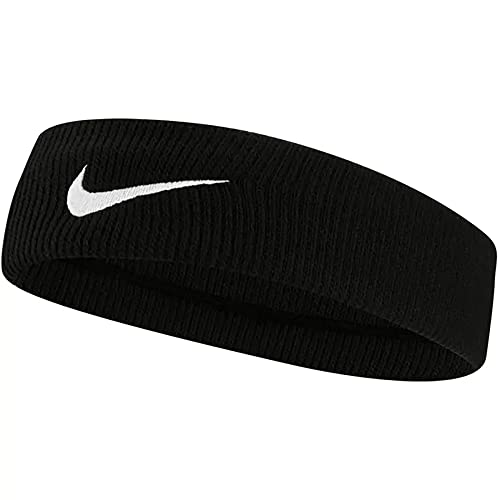 Nike Uniseks – opaska na głowę Elite dla dorosłych, czarny/biały, jeden rozmiar