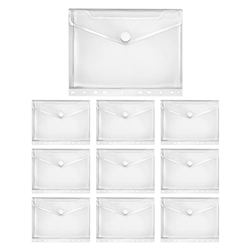 VELOFLEX A534510 - Etui na dokumenty Crystal, 10 sztuk, DIN A5, etui na dokumenty z zapięciem na rzep, PP, przezroczyste