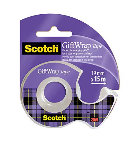 Scotch TAŚMA SAMOPRZYLEPNA GIFT WRAP NIEWIDOCZNA NA PAPIERZE DO PAKOWANIA PREZENTÓW NA PODAJNIKU 19MM X 15M zakupy dla domu i biura! UU008914259