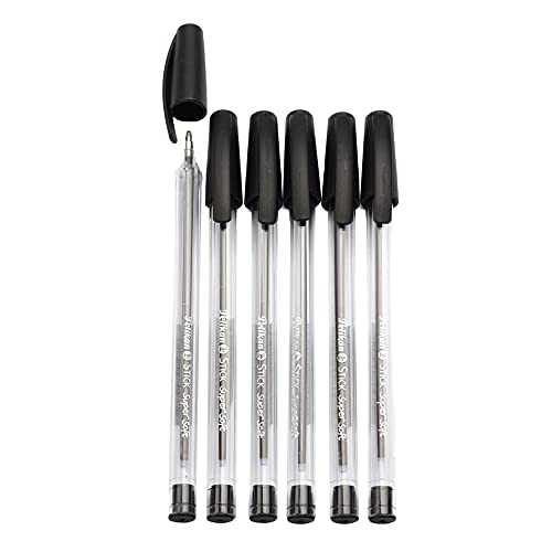 6 x Supersoft Black Stick długopis przelewowy atrament