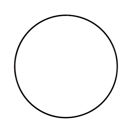 Vaessen Creative Pierścienie metalowe, czarne, Ø 25 cm 3 mm