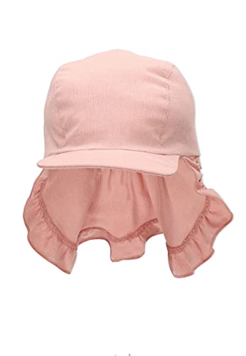 Sterntaler Dziewczęca czapka z daszkiem z ochroną szyi fala kapelusz przeciwsłoneczny jasnoróżowy 43 cm 1412220