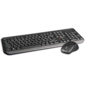 Klawiatura i mysz C-Tech WLKMC-01, CZ/SK (WLKMC-01) Czarna