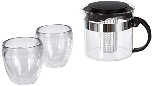 Bodum Zaparzacz do herbaty 1l + szklanki Pavina Outdoor 0 25l 2szt