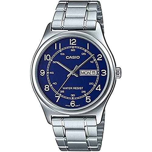 Casio Elegancki zegarek MTP-V006D-2B, niebieski, Klasyczny