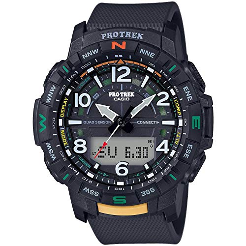 Casio PRT B50 1ER PRO TREK Wielofunkcyjny pasek z żywicy czarny futerał z żywicy, czarny, 0, pasek, czarny, 0, pasek