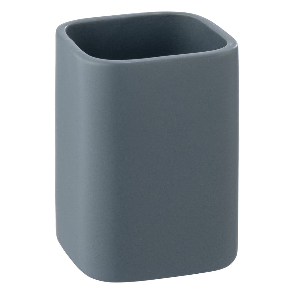 Niebieski kubek na szczoteczki do zębów ceramiczny Hexa – Wenko