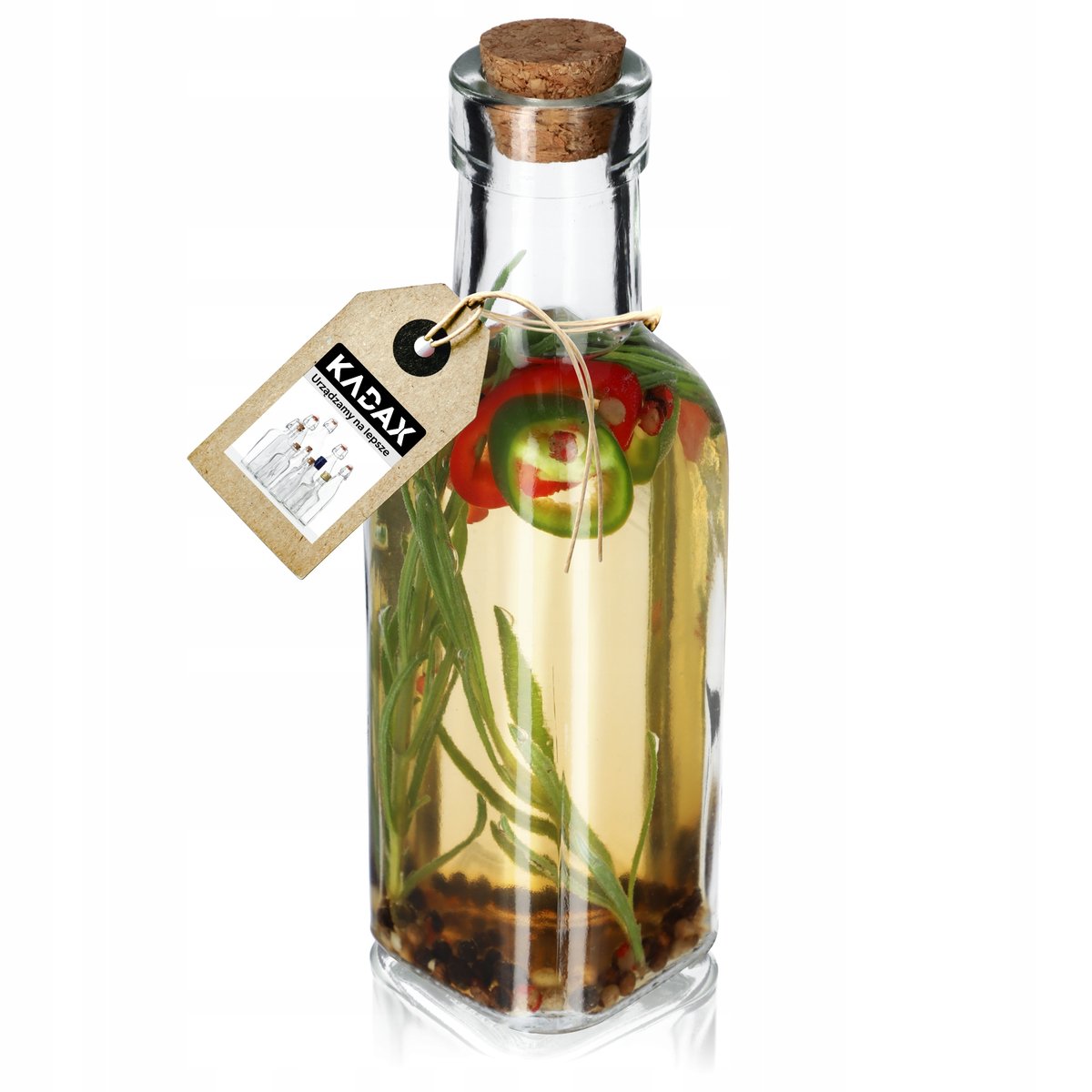 Szklana Butelka Z Korkiem Na Nalewki Oliwę 175ml