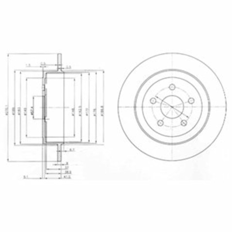 Tarcza hamulcowa DELPHI BG3593