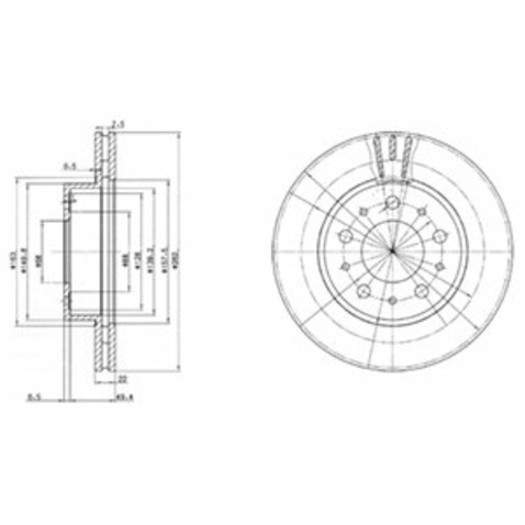 Delphi Tarcza hamulcowa BG2425
