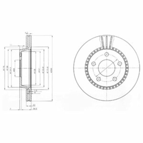 Delphi Tarcza hamulcowa BG2519