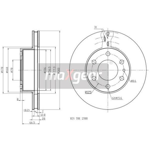 MAXGEAR Tarcza hamulcowa 19-1337