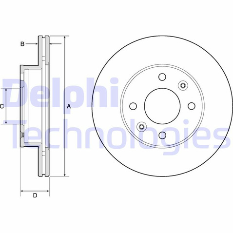 Tarcza hamulcowa DELPHI BG3935C