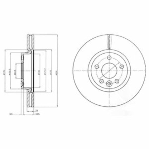 Tarcza hamulcowa DELPHI BG4094C