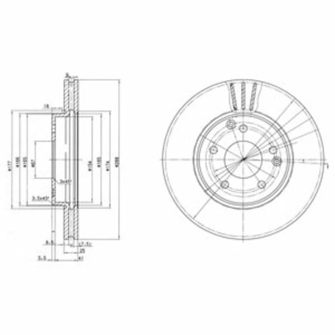 Tarcza hamulcowa DELPHI BG3240C