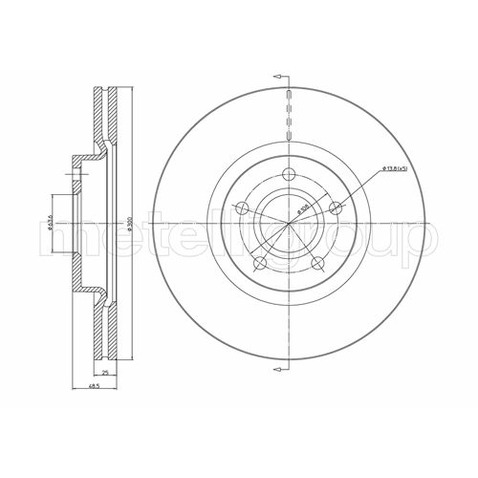 METELLI Tarcza hamulcowa 23-0687C
