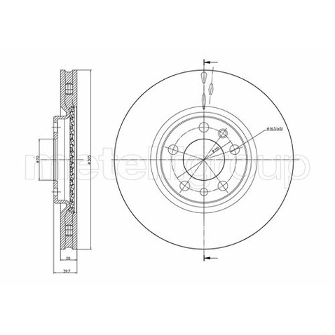 METELLI Tarcza hamulcowa 23-0861C