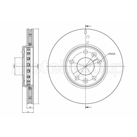 METELLI Tarcza hamulcowa 23-0942C