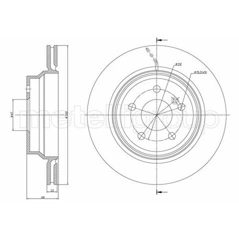 METELLI Tarcza hamulcowa 23-0625C