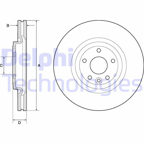 Tarcza hamulcowa DELPHI BG9166C