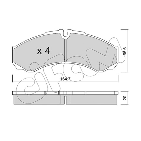 Klocki hamulcowe - komplet CIFAM 822-212-6