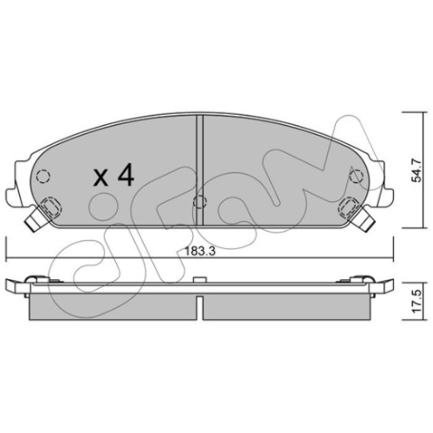 Klocki hamulcowe - komplet CIFAM 822-717-0