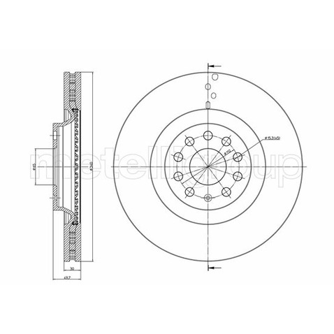 METELLI Tarcza hamulcowa 23-1243C
