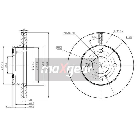 Tarcza hamulcowa MAXGEAR 19-3346
