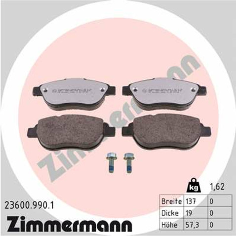 Klocki hamulcowe - komplet ZIMMERMANN 23600.990.1
