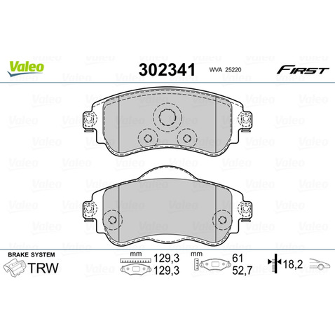 Klocki hamulcowe - komplet VALEO 302341
