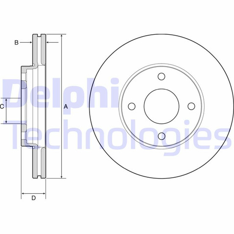 Tarcza hamulcowa DELPHI BG4953C