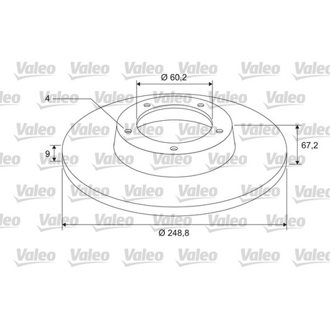 Tarcza hamulcowa VALEO 675405