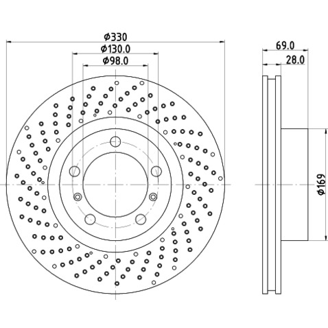 Tarcza hamulcowa HELLA PAGID 8DD 355 125-021