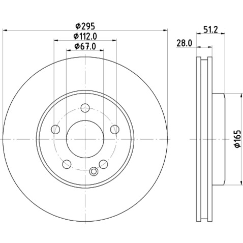 Tarcza hamulcowa HELLA PAGID 8DD 355 129-661