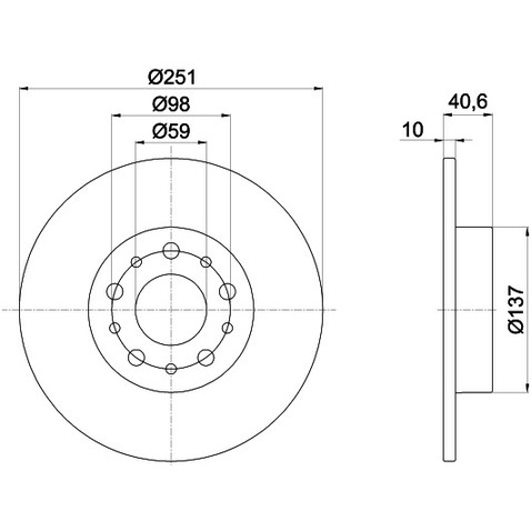 Tarcza hamulcowa HELLA PAGID 8DD 355 118-071