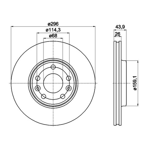 Tarcza hamulcowa HELLA PAGID 8DD 355 129-131