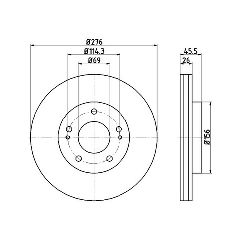 Tarcza hamulcowa HELLA PAGID 8DD 355 116-311