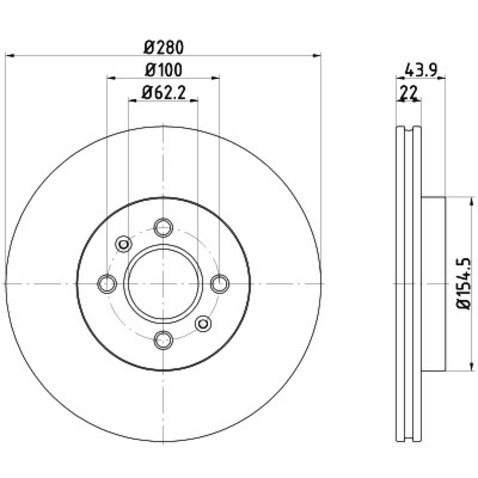 Tarcza hamulcowa HELLA PAGID 8DD 355 118-251
