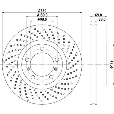 Tarcza hamulcowa HELLA PAGID 8DD 355 125-031