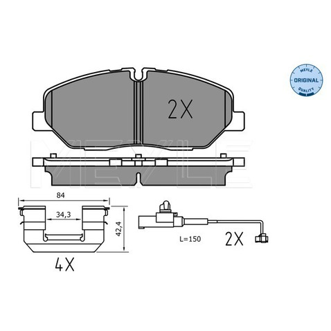 Klocki hamulcowe - komplet MEYLE 025 224 2020/PD