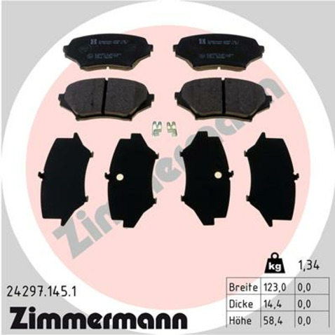 Klocki hamulcowe - komplet ZIMMERMANN 24297.145.1