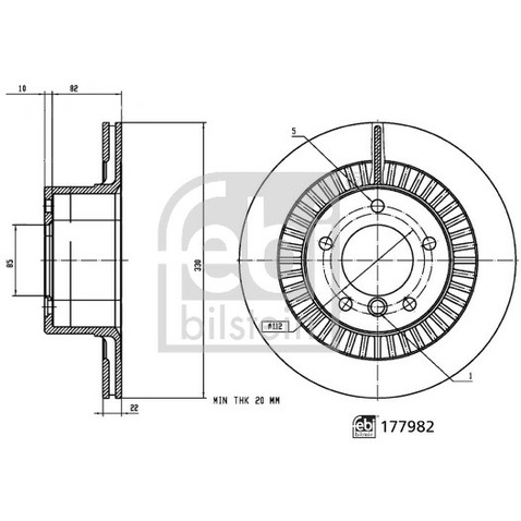 Tarcza hamulcowa FEBI BILSTEIN 177982
